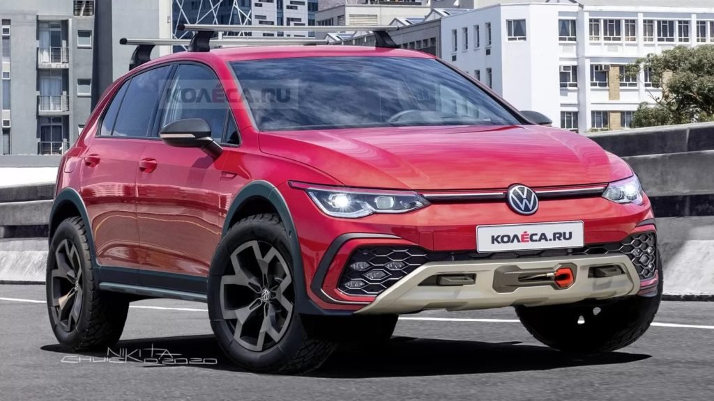 Nuova Volkswagen Golf 8 2021, il Rendering della Alltrack