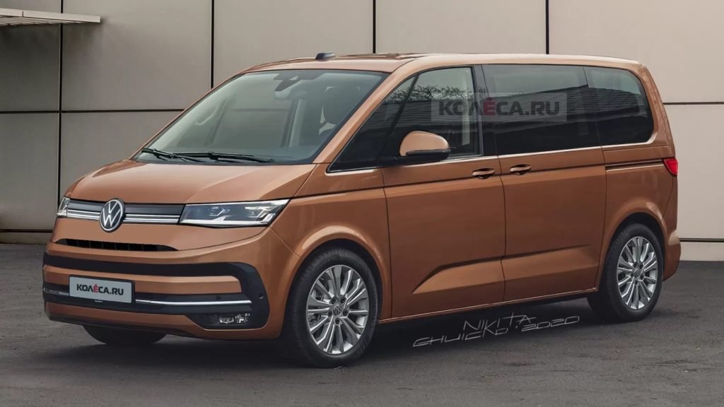 Nuovo Volkswagen Transporter T7 2021, il Rendering in Anteprima