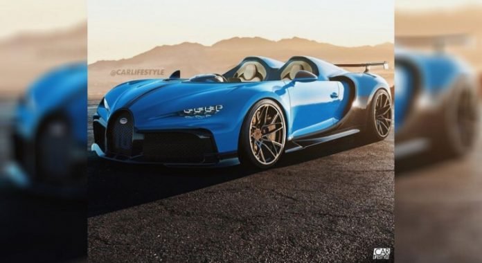 Nuova Bugatti Chiron Pur Sport Speedster 2021, il Renderign da sogno