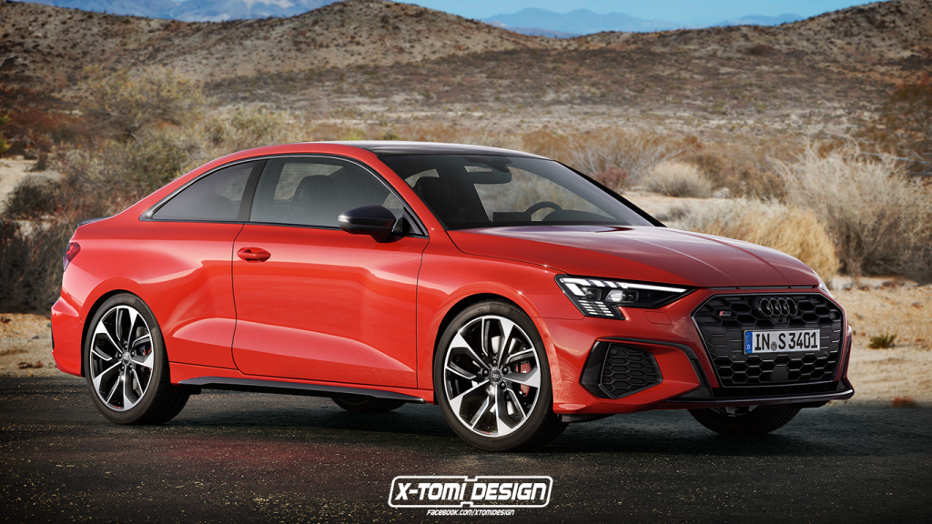 Nuova Audi A3 S3 2021, il Rendering della versione Coupé