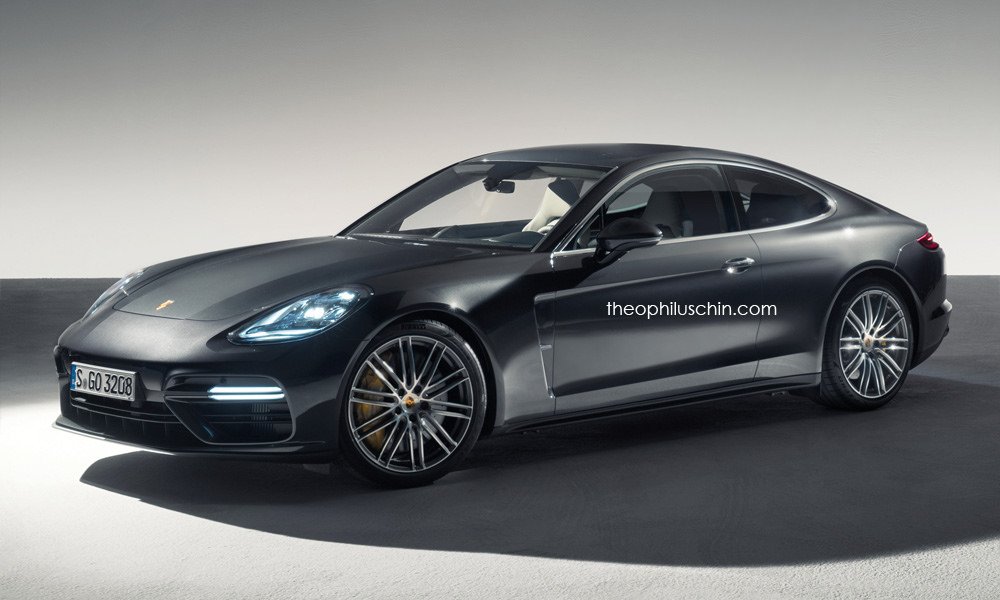 Nuova Porsche Panamera Coupé 2021, il Rendering della versione coupé