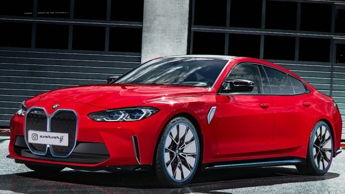 Nuova BMW i4 2021, il rendering della elettrica a 4 Porte