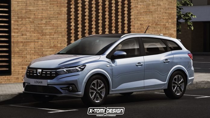 Nuova Dacia Logan 2021, il Rendering della Station Wagon