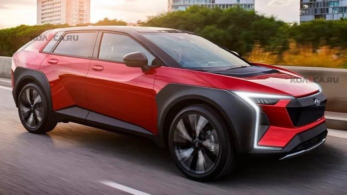 Subaru Elettrica 2022, i Rendering del SUV a batteria
