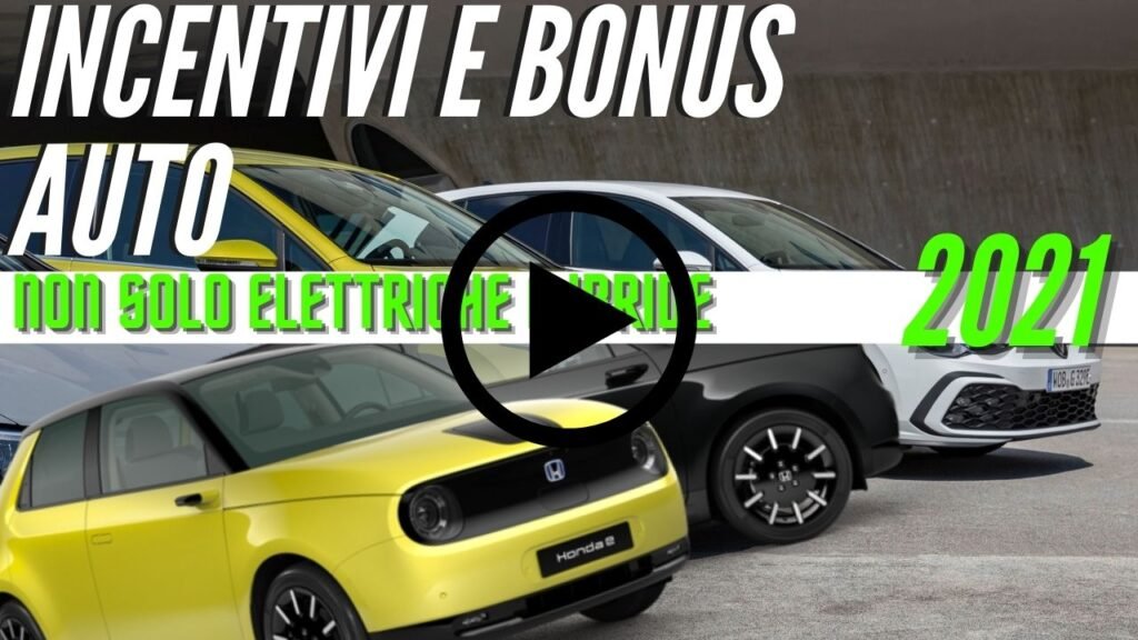 BONUS e INCENTIVI 2021 ELETTRICHE, IBRIDE e Euro 6 [VIDEO]
