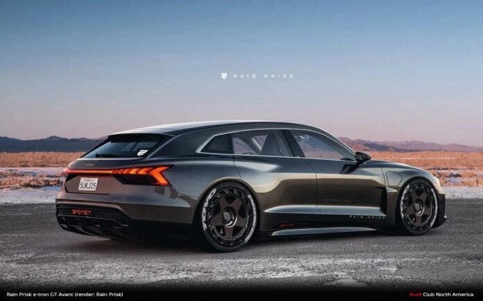 Nuova Audi e-tron GT Avant 2022, Wagon in Anteprima Rendering
