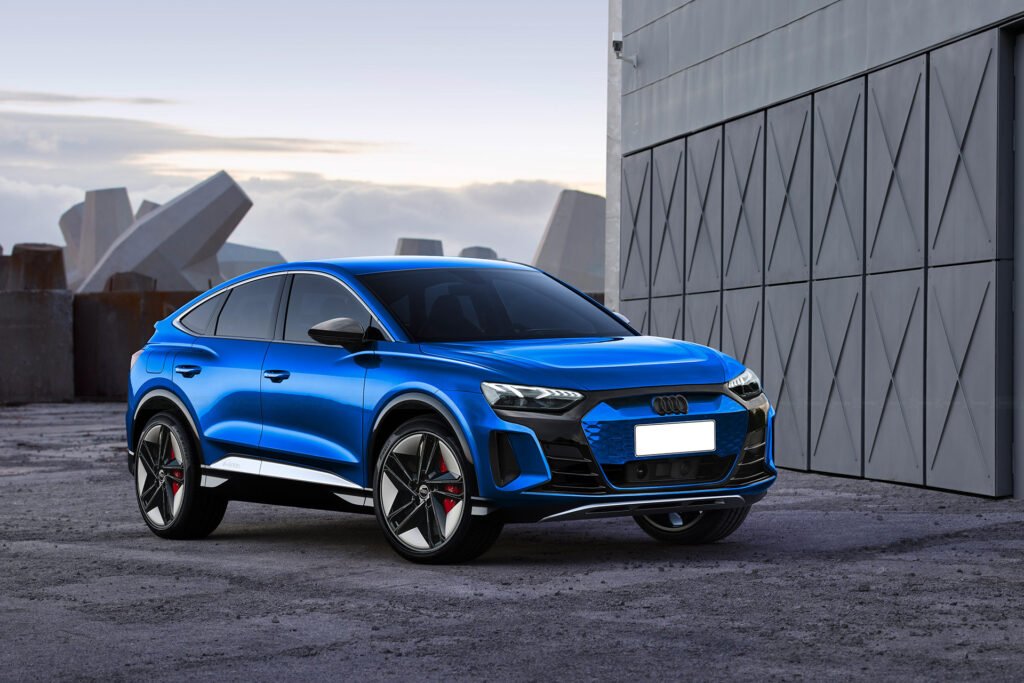 Nuova Audi Q4 e-tron 2022, Rendering della Sportiva RS