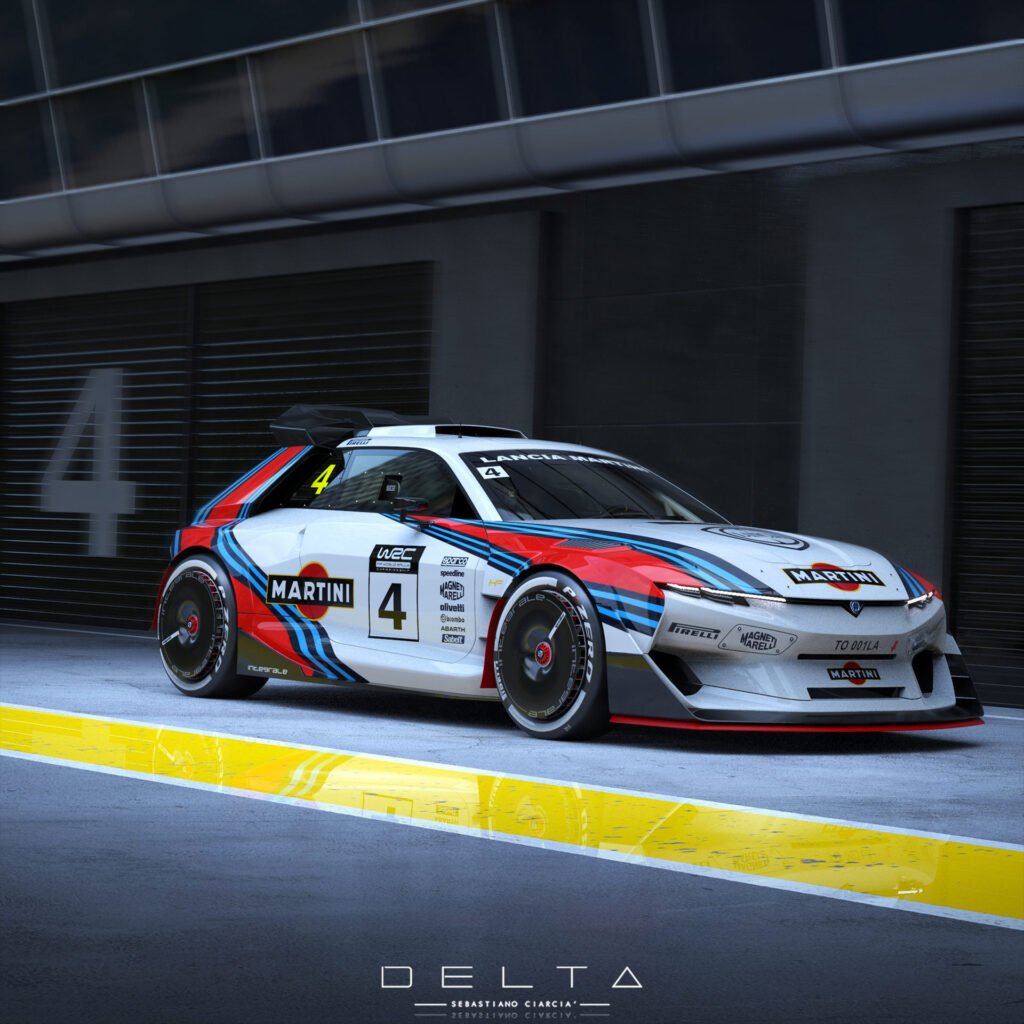 Nuova Lancia Delta Integrale 2025, il Rendering che sa di Storia