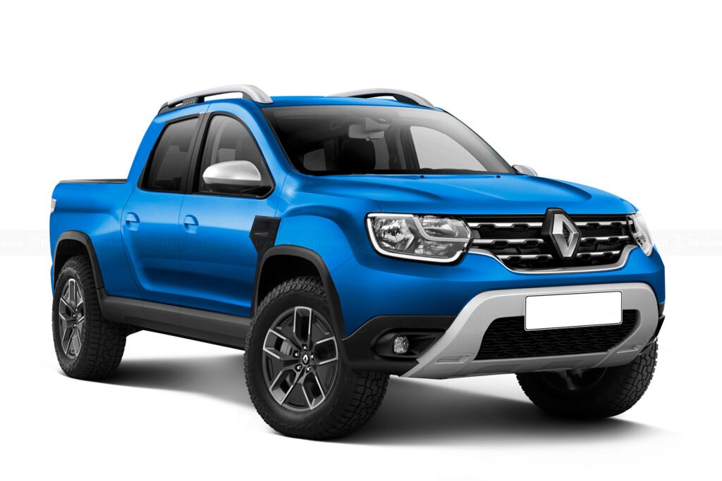 Nuova Dacia Duster pickup 2022, il Rendering della cabina doppia