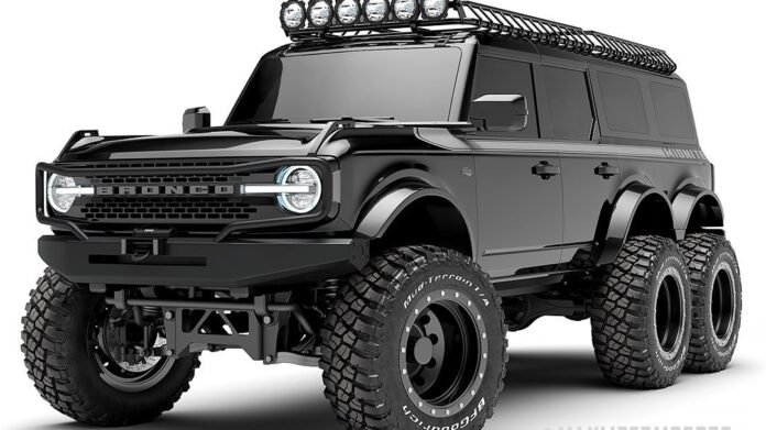 Nuova Ford Bronco 2022, il Rendering del 6X6