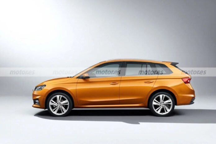 Nuova Skoda Fabia Combi 2022, il Rendering della Wagon