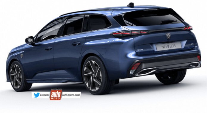 Nuova Peugeot 308 SW 2022, il Rendering in Anteprima