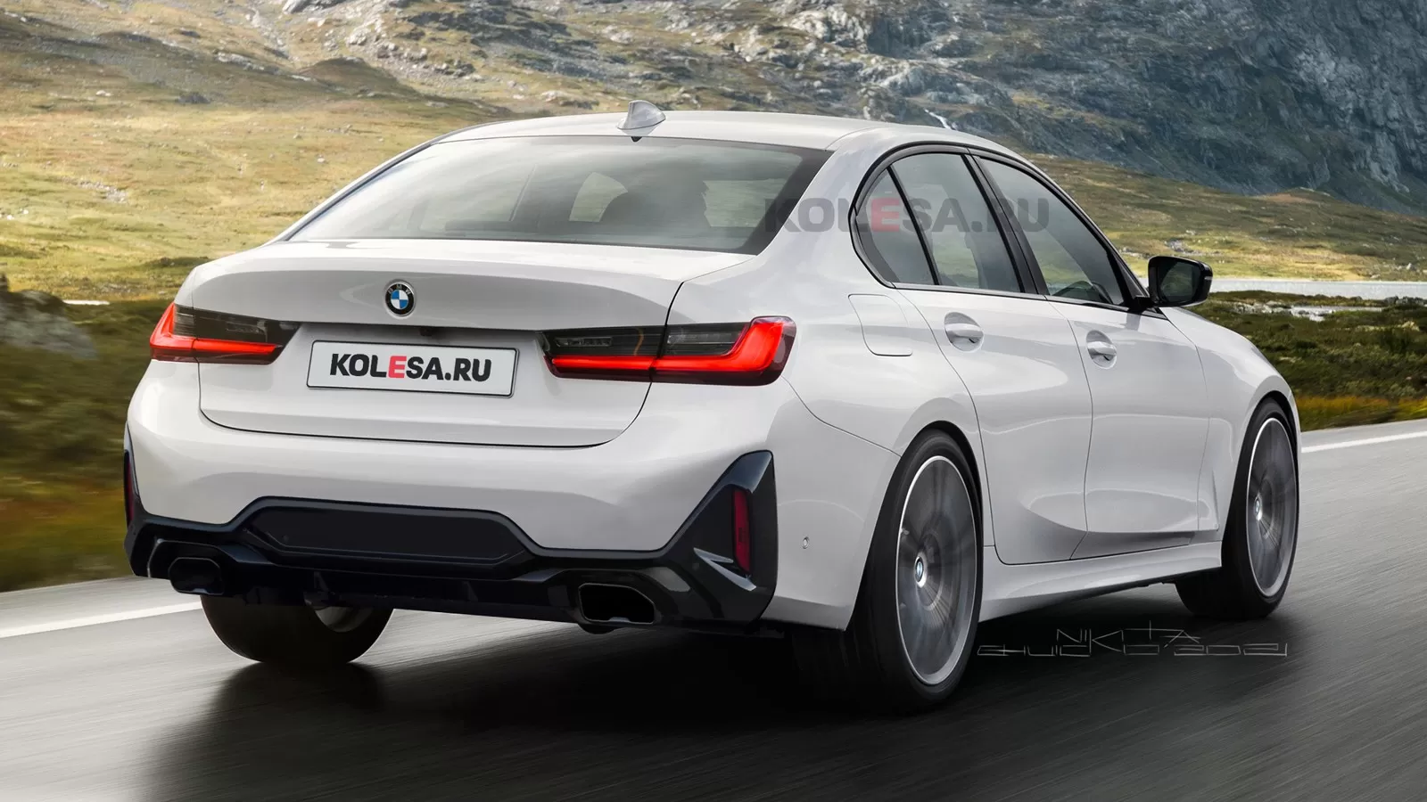 Nuova BMW Serie 3 2022, Rendering senza veli del Restyling