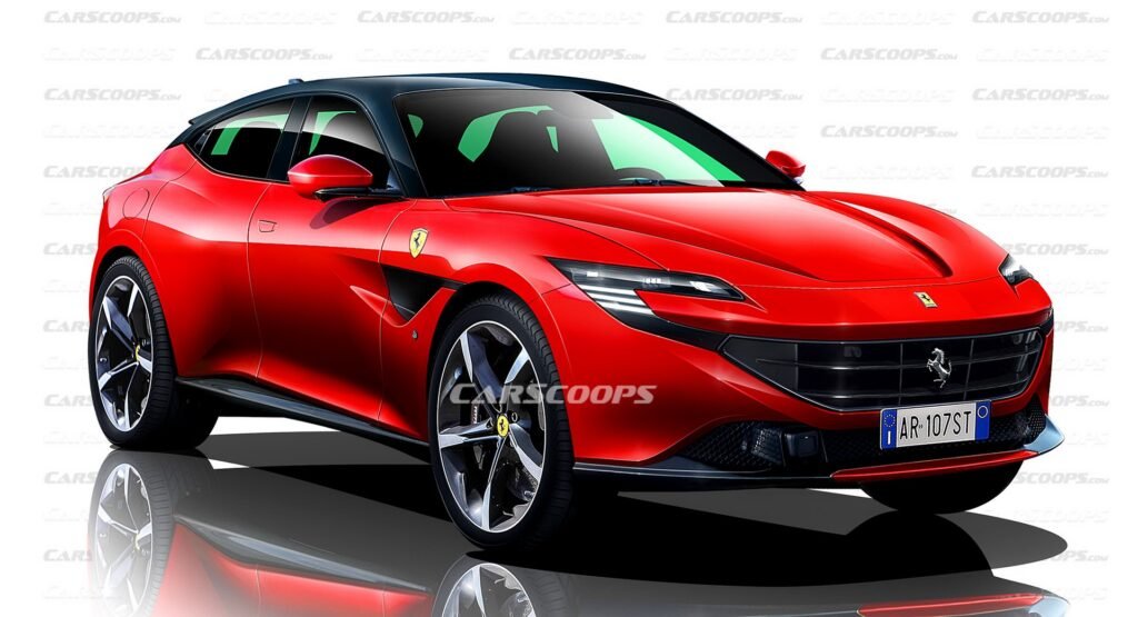 Nuova Ferrari Purosangue 2022, Rendering e Anticipazioni