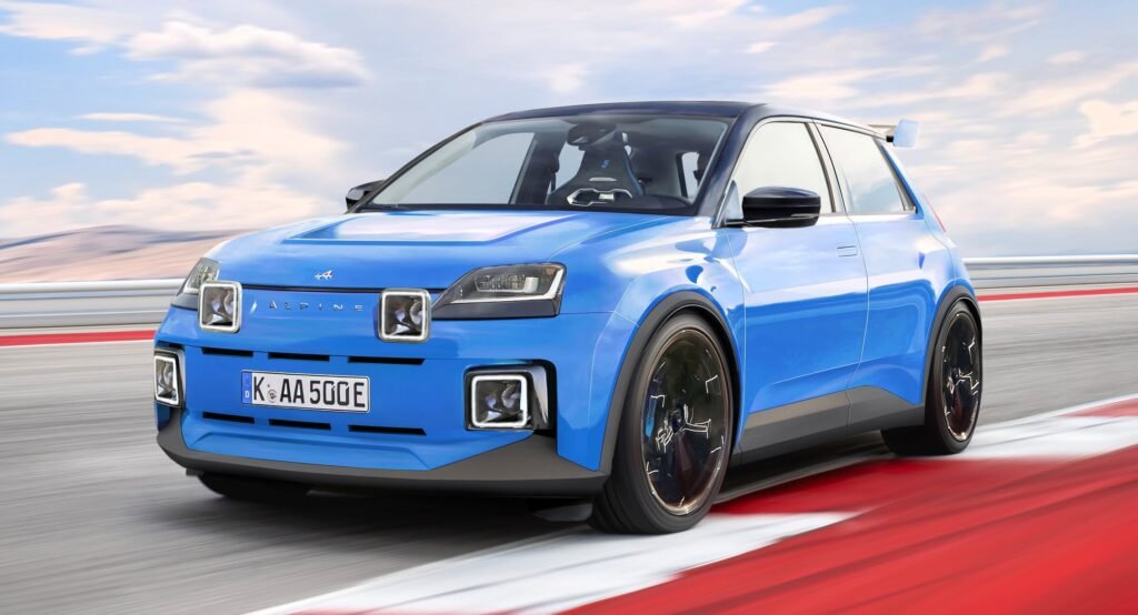 Nuova Renault 5 elettrica 2023, Rendering della Alpine A5