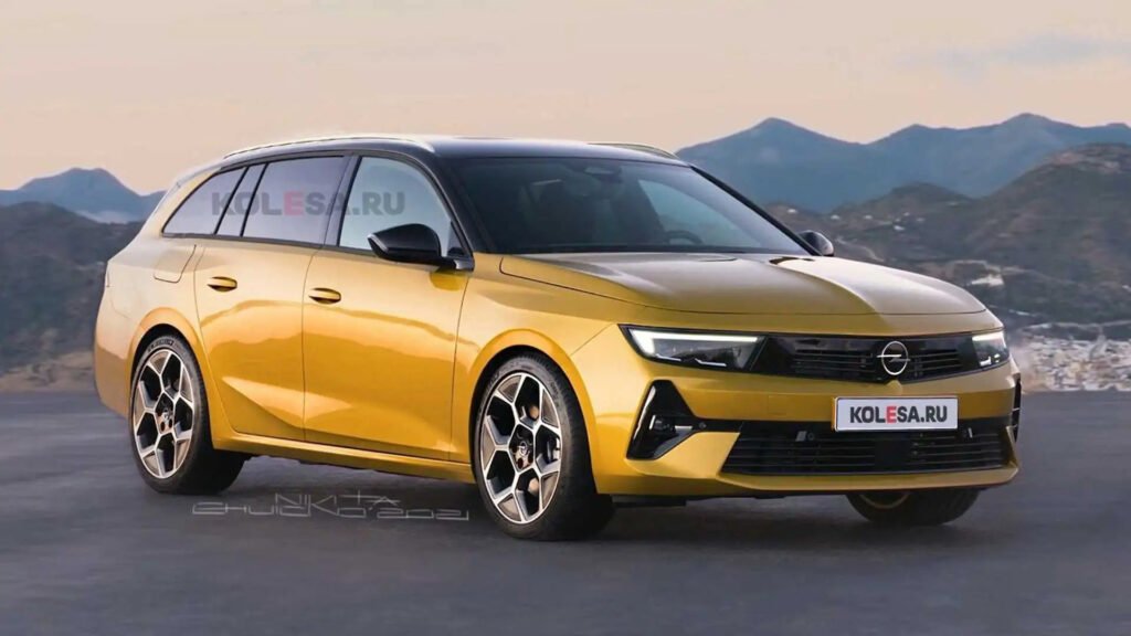 Nuova Opel Astra Sports Tourer 2023, Rendering in Anteprima