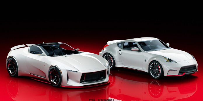 Nuova Nissan Z 2023, Rendering della versione elettrica