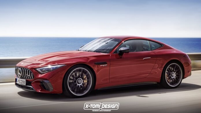 Nuova Mercedes-Amg SL 2022: il rendering della coupé