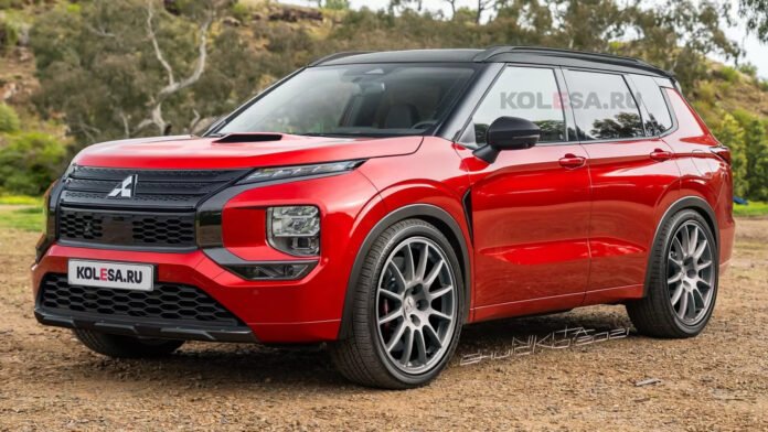 Nuova Mitsubishi Outlander Evolution 2023: Rendering della versione sportiva