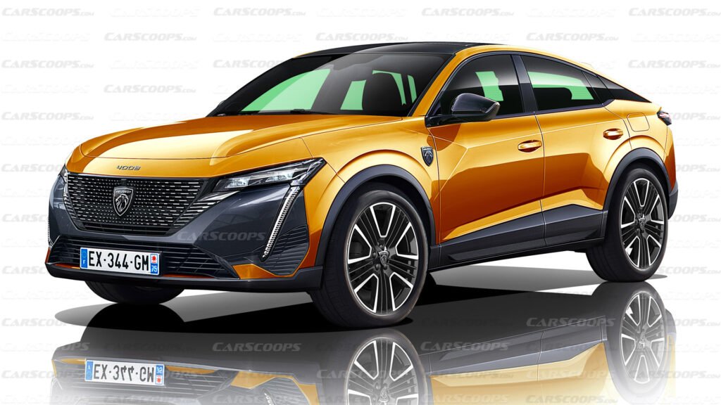 Nuova Peugeot 4008 2023: Rendering del SUV coupé
