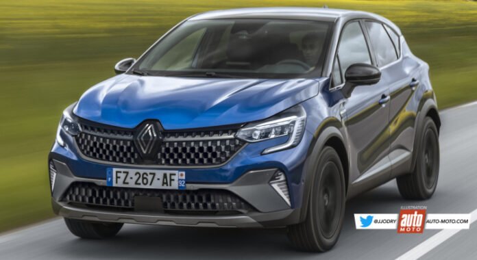 Nuova Renault Captur 2023: Rendering del Restyling